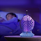 abordables Decoración y lámparas de noche-Lámpara uv recargable para matar insectos, lámpara eléctrica silenciosa para matar mosquitos, lámpara led usb portátil para matar insectos