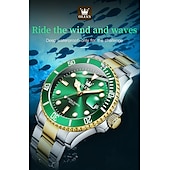 economico Orologi al quarzo-OLEVS Orologi Al Quarzo da Uomo Top Brand Lusso Business Impermeabile Luminosa Grande Cassa Orologi da Polso Sportivi in Acciaio Inossidabile