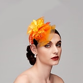 preiswerte Faszinator-Fascinator Hüte Kopfbedeckung Netz Teeparty Pferderennen Ladies Day Melbourne Cup Handgemacht mit floralem Kopfschmuck Kopfbedeckung Kleid zum Beeindrucken Renntag Kleid
