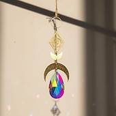 abordables Attrapeurs de rêves-cristal attrape-soleil oeil du diable éclairage en cristal pendentif lumière et ombre vent carillon attrape-soleil prisme boule