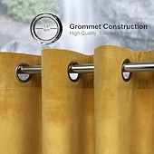 preiswerte Blackout -Vorhang-Verdunkelungsvorhang, Samt, Bauernhaus-Optik, Ösen, IKEA-Serie, Vorhangpaneele für Wohnzimmer, Schlafzimmer, Tür, Küche, Fensterbehandlungen, wärmeisoliert, Raumverdunkelung