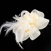 economico Fascinator-Fascinatori  Cappelli  Fasce per capelli in tulle  piume  rete con 1 pezzo Matrimonio  Occasione speciale  Copricapo per tea party per un&#039;ottima impressione Fascinatori del Derby Giornata di corsa