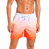 お買い得  男性用水泳パンツ-男性用 ボードショーツ スイムショーツ スイムトランク ドローストリング メッシュ裏地付き 弾性ウエスト 勾配 速乾性 ショート カジュアル 日常 祝日 ハワイアン ボヘミアン ブラック ピンク マイクロエラスティック