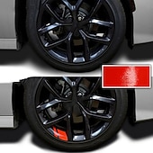 billige Karosseridekorasjon og -beskyttelse til bil-6 stk universelle bilfelg vinyl klistremerker reflekterende hash mark stripe racing hjul nav dekaler hjul dekor