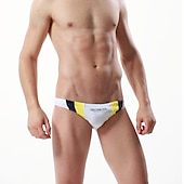 preiswerte Herren Badehosen-Herren Bademode Badehosen Elastische Taille Farbblock Atmungsaktiv Weich Outdoor Casual Täglich Hawaiianisch Stilvoll Schwarz Weiß Mikro-elastisch