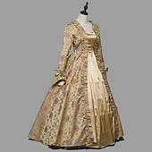 cheap Dresses-Rococo Victorian Vintage Dress Ball Gown Prom Dress Maria Antonietta Fancy Dress Women's Royal Masquerade Carnival Party Halloween Adults' Dress