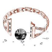 tanie Paski do zegarków Apple-Pasek do zegarka na Apple Watch 38mm 40mm 41mm 42mm 44mm 45mm 49mm iwatch Series Ultra 8 7 6 SE 5 4 3 2 1 Stal nierdzewna Stras Zastąpienie Pasek Damskie Błyszczący Diament Zapięcie metalowe