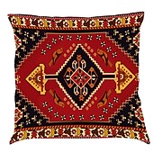 billige boho stil-etnisk dobbel side putetrekk 4 stk mykt dekorativt firkantet putetrekk putetrekk for soverom stue sofa sofa stol maskinvaskbar