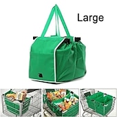 levne úschovna zavazadel a cestování-zahuštěný zelený supermarket košík nákupní taška skladování látková taška netkaná kabelka tv product grab bag