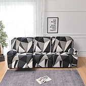 economico Poltrone reclinabili e poltrone wingback-Copridivano reclinabile elasticizzato, copridivano a 3 posti, copridivano reclinabile floreale con elastico, protezione antigraffio per mobili per bambini, animali domestici, cani, gatti