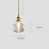 economico Luci a sospensione-lampada a sospensione a led isola luce 1-luce 15 cm lampada a sospensione in vetro rame led elegante design singolo isola luci ristorante in stile moderno negozi / caffè luci soggiorno