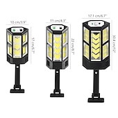 billige Gatebelysning-solcellegatelys utendørs ip65 bevegelsessensor fjernkontroll solcelledrevet vegg LED lampe 3 lysmodus lys for hage terrasse dekor garasje lys 1 stk