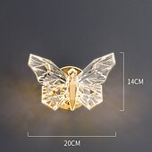 cheap Indoor Wall Lights-LED Wall Lights Unique Butterfly Design Modern Indoor Acrylic Wall Lamps Wall Sconces Warm White 3000K Bedroom Wall Sconces
