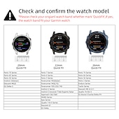 Χαμηλού Κόστους Ζώνες ρολογιών Garmin-Παρακολουθήστε το συγκρότημα για Γκάρμιν Fenix 7 7X 6 6X Pro Epix Pro 47mm 51mm Instinct 2X Approach S70 47mm S62 S60 Forerunner 955 945 Epix Marq Descent Quatix 22mm 26mm σιλικόνη Αντικατάσταση Λουρί