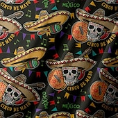 baratos Retro Vintage &amp; Ética-Homens Caveiras Estampas Abstratas Calção Justo de Natação Shorts de Natação Bermuda de Surf Cintura Média Havaiana Boho Casual Diário Feriado Com Cordão com forro de malha Cintura elástica Designer