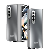 cheap Samsung Cases-Phone Case For Samsung Galaxy Z Fold 5 Z Fold 4 Z Fold 3 Full Body Case Flip Plating Dustproof Solid Colored PC