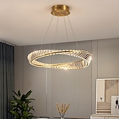cheap Chandeliers-80 cm Circle / Round Design Pendant Light Crystal Sputnik Electroplated Modern 220-240V