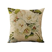 billige blomster- og plantestil-blomst dobbel side putetrekk 4 stk mykt dekorativt firkantet putetrekk putetrekk for soverom stue sofa sofa stol