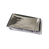 economico Telo da campeggio-Coperte impermeabili compatte termiche in mylar argento di emergenza per kit di pronto soccorso, attrezzature per disastri naturali, trattengono il calore corporeo, mantengono la dimensione calda dopo