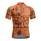 voordelige Heren shirts-Voor heren Wielrenshirt Grafisch Grappig Korte mouw Fietsen Shirt Kleding Bovenlichaam met 3 achterzakken Bergracen Wegwielrennen Sneldrogend Reflecterende strips Achterzak Vochtregelerend Sport Rood