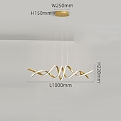 Недорогие Линейный дизайн-светодиодный подвесной светильник с круглой круглой линией, 100 см, алюминиевый островной светильник для столовой, спальни, подвесные светильники, 110-240 В, только диммируемый с дистанционным