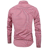 cheap Men&#039;s Button Up Shirts-Men&#039;s Casual Shirt Button Up Shirt Checked Shirts Black Red Deep Blue Light Blue Long Sleeve Plaid Square Neck Vacation Daily Wear Button-Down Clothing Apparel Cotton Fashion Leisure Hawaiian