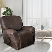 abordables Silla reclinable y con alas-Funda elástica para sillón reclinable, funda para sillón reclinable de 1 plaza, funda para sofá con bolsillo lateral, protector de muebles antiarañazos para niños, mascotas, perros y gatos