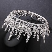 baratos Acessórios de penteados-tiara de prata e coroa para mulheres coroas de rainha de cristal strass princesa tiaras para menina noiva casamento acessórios de cabelo para noiva festa de aniversário baile de formatura halloween
