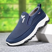 billige Slip-ons og loafers til herrer-menns uformelle sorte og hvite, pustende mesh slip-on loafers for hverdagskomfort
