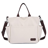 economico Borsette e borse tote-grande borsa tote in tela con più tasche – borsa a tracolla casual per donna, viaggio e uso quotidiano