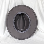 baratos Chapéu de Festa-Chapéus Lã / Acrílico Chapéu Fedora Formal Casamento coquetel Royal Astcot Simples Clássico Com Cor Pura Capacete Chapéu