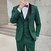 cheap Homecoming Suits-Men&#039;s Wedding Party Tuxedos Pink Royal Blue Summer Solid Color Standard Fit 3 Piece Single Breasted One-button