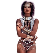 abordables maillots de bain vintage-1 pcs Maillots de Bain Bikini Maillots de bain Africain traditionnel Femme Graphic Polyester Noir Blanche Maillot de bain une pièce