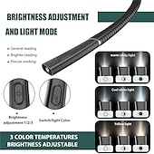 voordelige Leeslampjes-led-halsleeslampjes nieuwigheid flexibele nekverlichting handsfree boeklicht hanling leeslamp draagbare usb oplaadbare boekverlichting