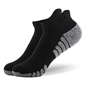 economico calzini da uomo-Per uomo 2 coppie Calzini Sopra la caviglia Sportivi Sotto la caviglia Nero Bianco Colore Color Block Esterno Da tutti i giorni Da mare Medio spessore Primavera estate Di tendenza Sport
