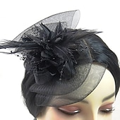 preiswerte Faszinator-Fascinator Hüte Kopfbedeckung Netz Teeparty Pferderennen Ladies Day Melbourne Cup Handgemacht mit floralem Kopfschmuck Kopfbedeckung Kleid zum Beeindrucken Renntag Kleid