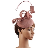 Χαμηλού Κόστους Fascinators-Fascinators Ψεύτικος Λινός Γάμος Kentucky Derby Κοκτέιλ Royal Astcot Μόδα Vintage Με Bowknot Επικεφαλίδα Κεφαλαιοφυλακή ντυθείτε για να εντυπωσιάσετε Ημέρα Αγώνων Φόρεμα 2025