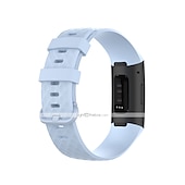 Недорогие Ремешки для часов Fitbit-Умный ремешок для часов для Фитбит Charge 4 / Charge 3 / Charge 3SE Мягкий силикон Умные часы Ремень Металлическая застежка Регулируется Дышащий Спортивный ремешок Замена Браслет