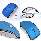 baratos Ratos-2.4g mini mouse sem fio dobrável receptor usb de viagem óptico ergonômico mouse de escritório para pc laptop jogo mouse win7/8/10/xp/vista