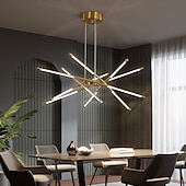 abordables Diseño cluster-luz colgante led 80cm 8/12-cabeza regulable metal acrílico sputnik diseño para comedor dormitorio lámparas colgantes 110-240v solo regulable con control remoto