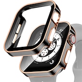 Χαμηλού Κόστους Smartwatch Θήκη-Θήκη ρολογιού με προστατευτικό οθόνης Συμβατό με Apple Watch Ultra 49mm / Series 8 7 41mm 45mm / Series 6 5 4 SE 40mm 44mm Ανθεκτική σε πτώσεις Σκληρός υπολογιστής Παρακολουθήστε Κάλυμμα