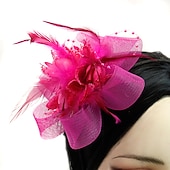 economico Fascinator-Fascinatori  Cappelli  Fasce per capelli in tulle  piume  rete con 1 pezzo Matrimonio  Occasione speciale  Copricapo per tea party per un&#039;ottima impressione Fascinatori del Derby Giornata di corsa