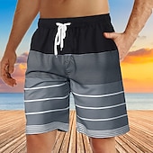olcso Trópusi növények és virágok-Férfi Kókuszfa Naplemente Deszkás short Úszónadrágok Közepes csípő Hawaii Boho Szabadság Tengerpart Zsinór hálós béléssel Rugalmas derék Tervező Ruházat