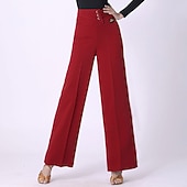 economico Pantaloni-Balli latino-americani Balli da sala Pantaloni Colore Puro A fantasia Per donna Prestazioni Addestramento Alto Elastene