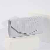 cheap Clutches &amp; Evening Bags-Women&#039;s Elegant Gold Glitter Evening Clutch Bag with Metal Accent - Perfect for Weddings, Parties, and Formal Events