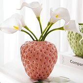 economico Vasi e cestini-vasi di fragole creativi composizioni floreali in resina decorazioni morbide per la casa ornamenti per desktop regali 1pc