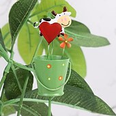 baratos Espanta-espíritos-1pc sinos de vento de flor de metal inserções de decoração micro-paisagem recortes de jardim moído para decoração de jardim de varanda de janela