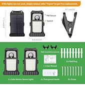 ieftine Luminile străzii-Lumină solară cu led pentru grădină, în aer liber, cu clipsare, cu senzor de mișcare, IP65, rezistentă la apă, pentru gard, punte, perete, cort de camping, terasă