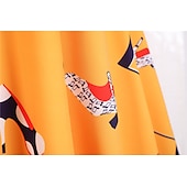ieftine Rochii-Retro / vintage 1950 Rochie de epoca Rochie leagăn Rochie Flare Note muzicale Pentru femei Carnaval Mascaradă Casul / Zilnic Petrecerea Burlăcițelor Adulți Rochie Rochii de acasă
