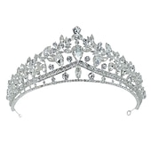 cheap Hair Styling Accessories-Silver Tiara and Crown for Women Crystal Queen Crowns Rhinestone Princess Tiaras for Girl Bride Wedding Hair Accessories for Bridal Birthday Party Prom Halloween Cos-play Costume Christmas